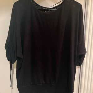 Style & Co Split-Sleeve Banded Top Size Large